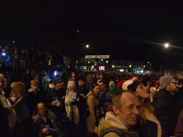 Thousands gather in Earls Barton Square for annual carol service