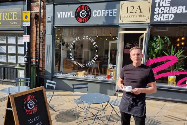 Jason Tagg owner of Vinyl Coffee in Market Street