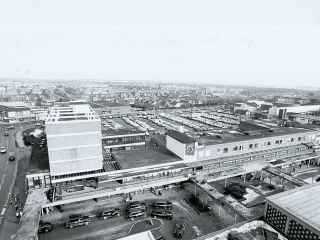 Corby pictured from Grosvenor House, February 1991