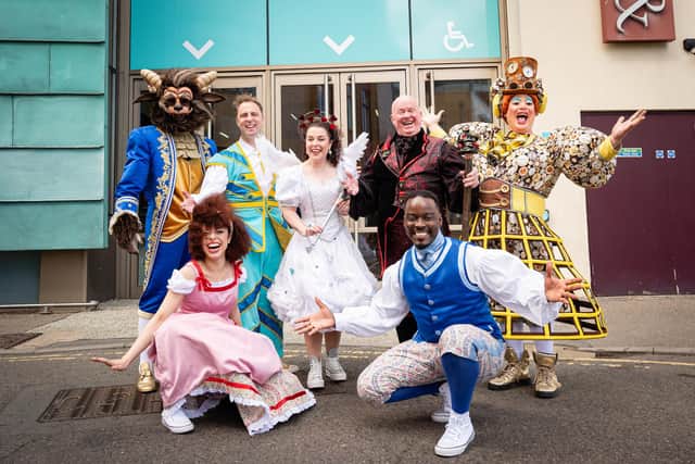 Television legends Steve McFadden and Dani Harmer are heading up the cast of Beauty and the Beast this festive season. Photo: Graeme Braidwood Photography.