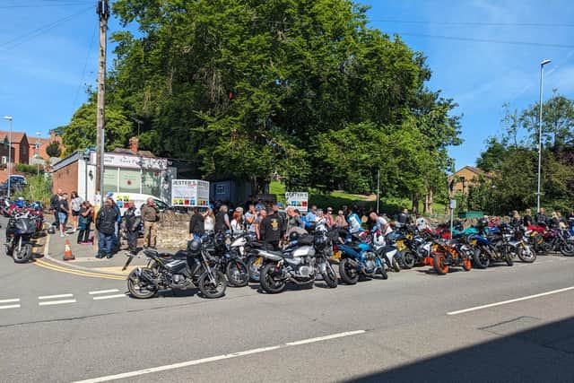 Motorbikes of all shapes and sizes lined Brook Street on Sunday