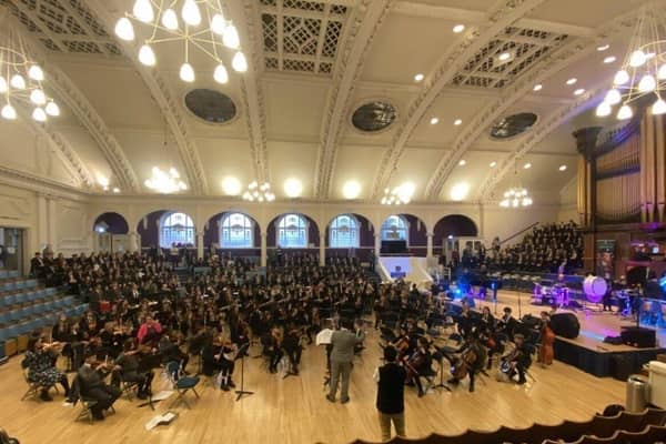 Lodge Park students were among 575 to perform at the DRET secondary music festival. Image: DRET
