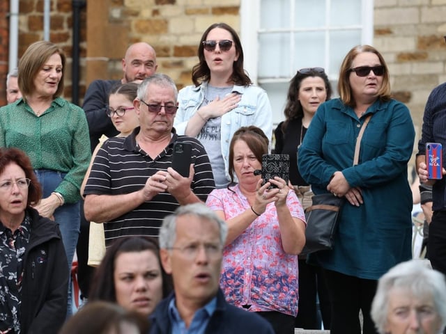 Hundreds watched the ceremony