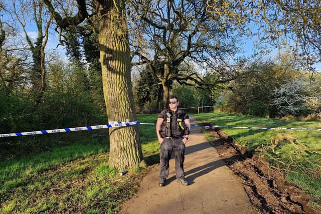 Northants Police at the scene of the shooting/ National World