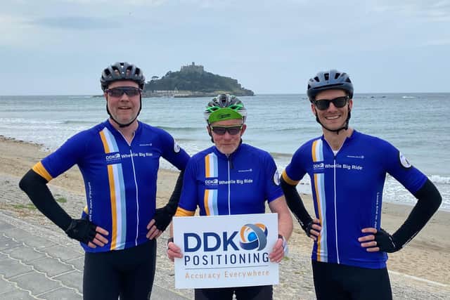 (From left to right) Kevin, Kenny, and Stuart at Land's End this morning