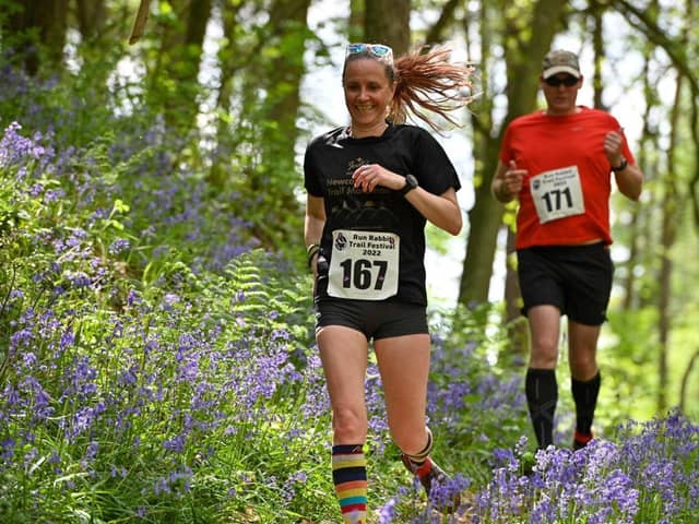 Runners enjoying the trails and scenery during last year's Run Rabbit Trail Festival