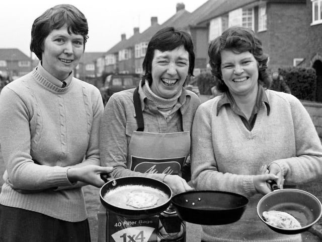 1980 Pancake races Southgate Drive, Kettering