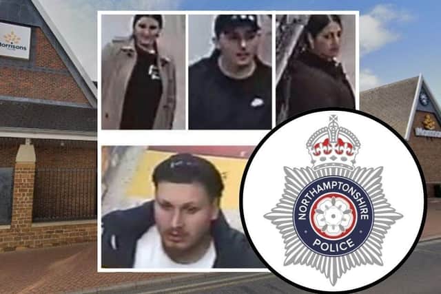 Police would like to speak to the four people pictured here