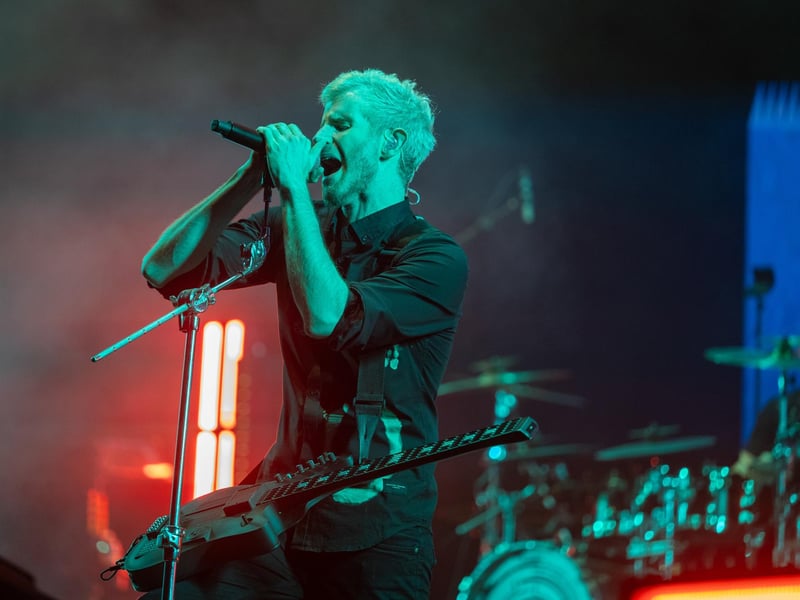 Pendulum on stage at Tribes Unite at The National Bowl in Milton Keynes on Saturday, August 9, 2025. Photo by David Jackson.