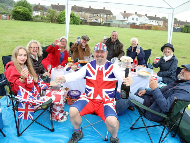 Cottingham village hall Rob Cross (in front) at the Queen's Platinum Jubilee celebration