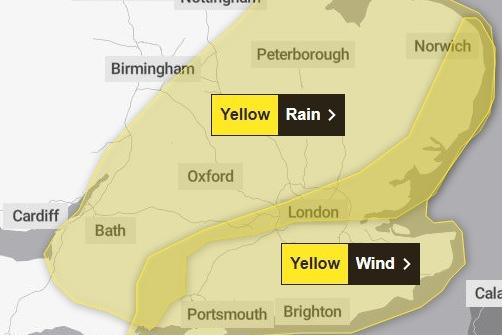 13 hour heavy rain warning issued by Met Office for Northamptonshire