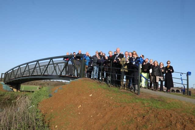Celebration: The previous bridge had been closed to the public for the past 15 years