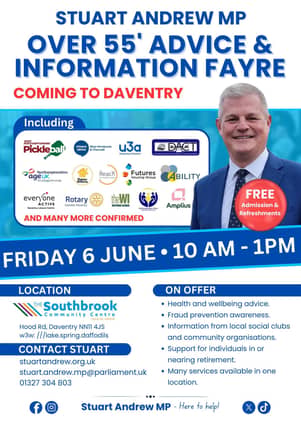 While the event is being held in Daventry, it is open to everyone across the constituency.