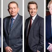 Wellingborough MP Peter Bone, Kettering MP Philip Hollobone, Corby MP Tom Pursglove and former prime minster Boris Johnson