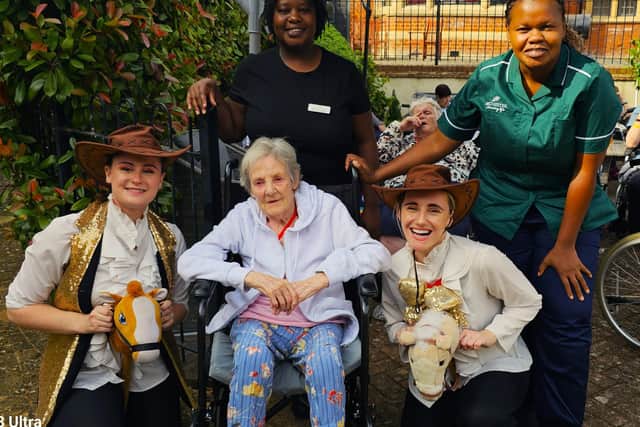 A amazing live outdoor theatre at Elm Bank Care Home in Kettering