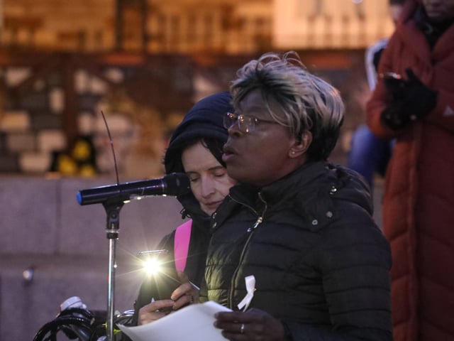 Reclaim the night march against domestic violence Kettering:women's march Kettering