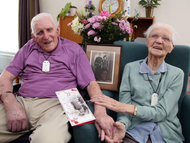 73rd wedding anniversary celebrated by Wellingborough couple Mick and Mary Corby in April 2015