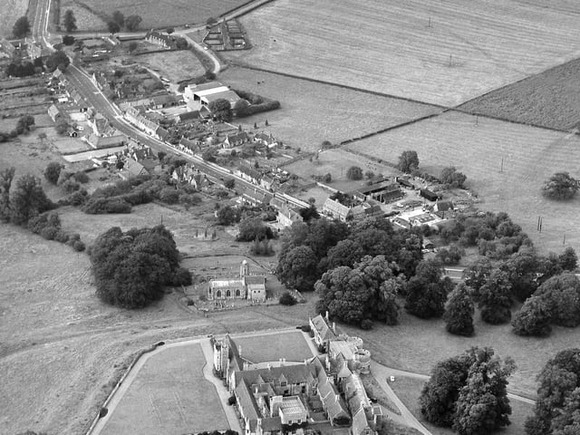 Rockingham Castle and village 1972