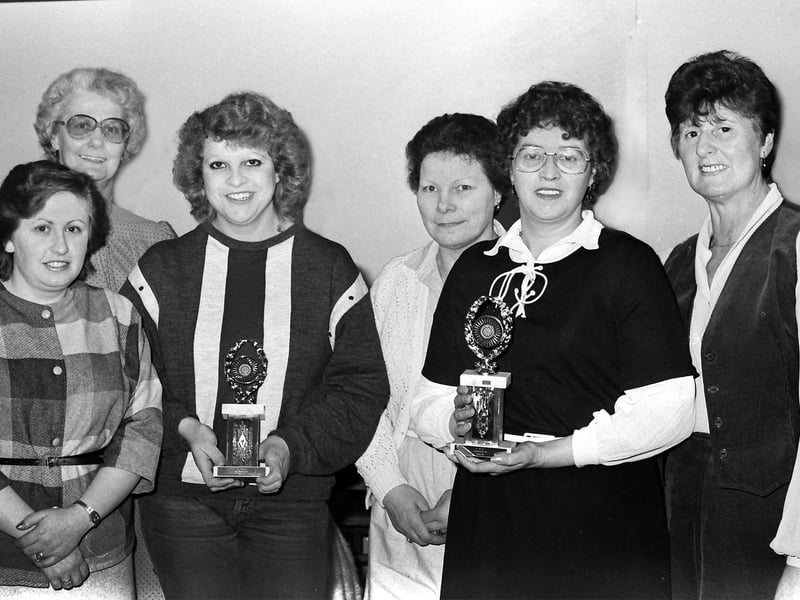 MID 1980s IRTHLINGBOROUGH LADIES DARTS LEAGUE PRESENTATIONS