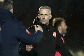 There wasn't much for Kettering Town boss Richard Lavery to smile about after his side's 3-1 defeat at Bedford Town on Friday night (Picture: Peter Short)