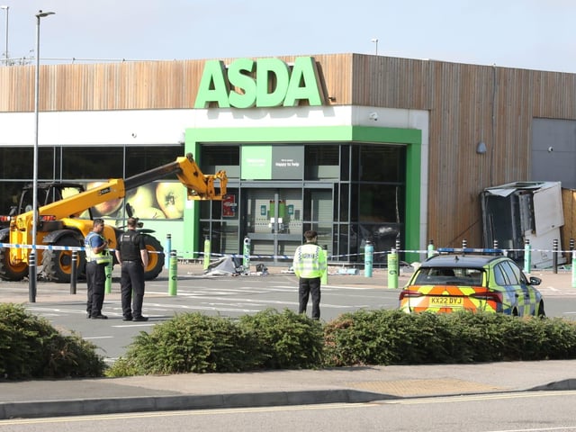 Raunds Asda telehandler ATM theft/IMG