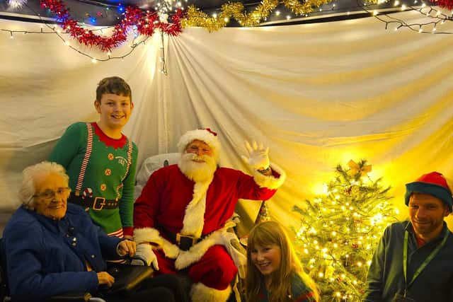 Resident Hilda was over joyed to see Father Christmas