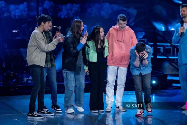 Toby's name is called out taking him to the final of The Voice Kids
SAT.1/Claudius Pflug;