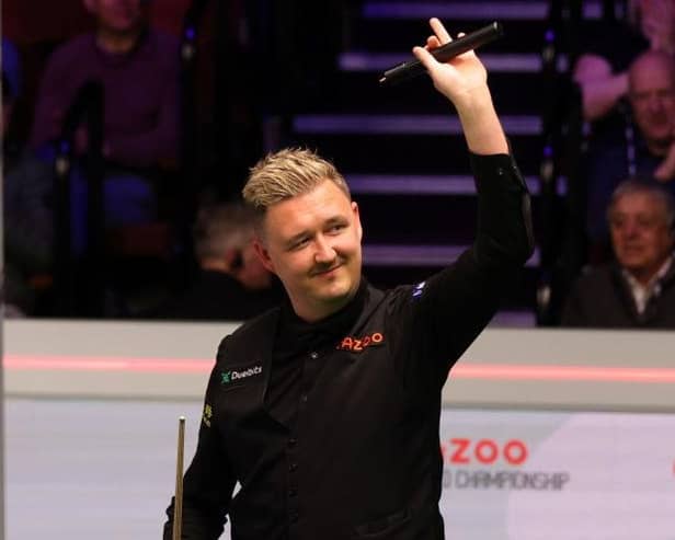 Kyren Wilson was all smiles after his World Championship first round win over Dominic Dale on Wednesday morning (Photo by George Wood/Getty Images)