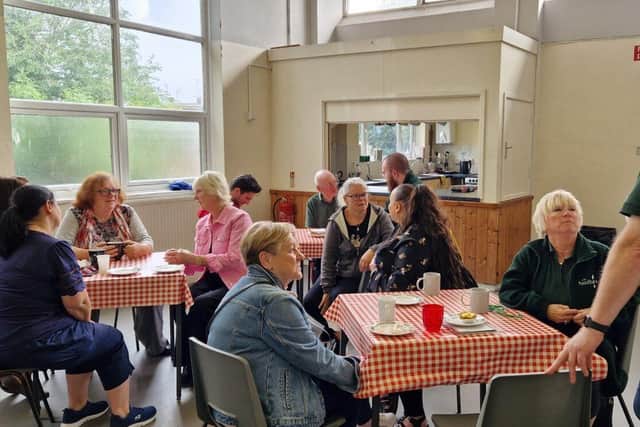 The 'meet the chair' event at Corby Foodbank was well attended by its volunteers