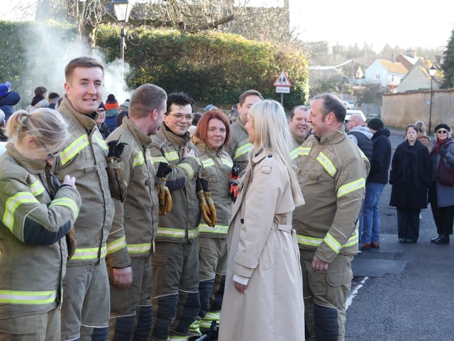 Annual Boxing Day Squirt between Geddington Volunteer Fire Brigade and Northants Fire and Rescue at Geddington Ford/National World