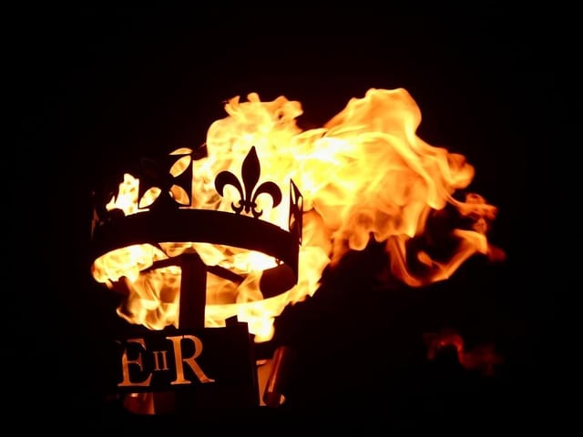 Wollaston's beacon, which was lit alongside hundreds of others around the country