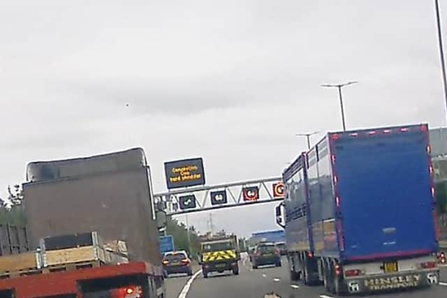 The incident happened on the M6 on Tuesday August 1.