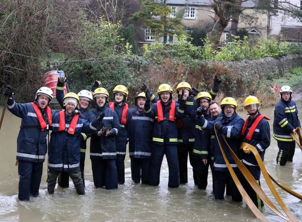 Geddington Volunteer Fire Brigade  winners - the north team - celebrate in the ford