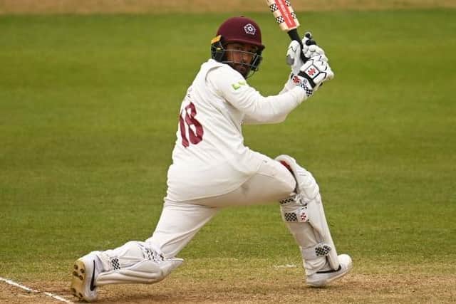 Saif Zaib brought up a 1,000 runs for the season as Northamptonshire struggled at Middlesex