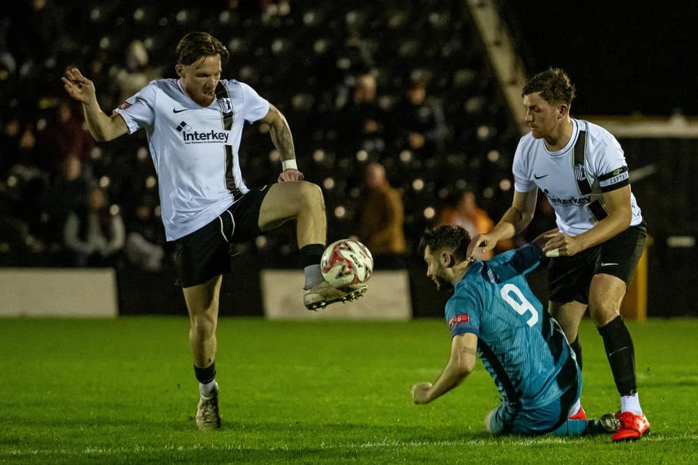 Jordon Crawford on the ball in Corby Town's 2-0 win over Mickelover (Picture: Jim Darrah)