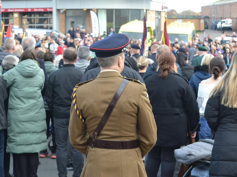 Hundreds gather at Broad Green in Wellingborough to pay respects at Remembrance Sunday service
