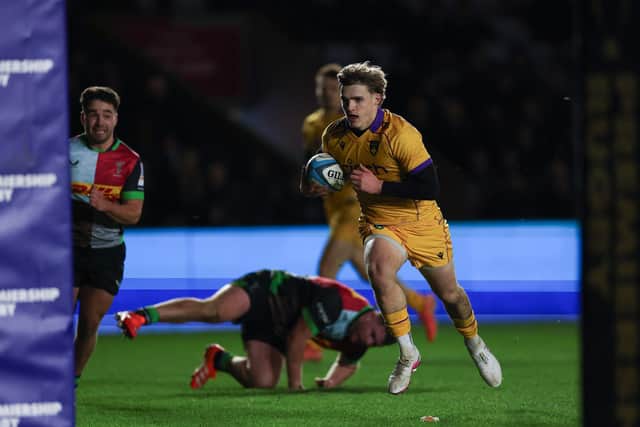 Archie McParland grabbed a hat-trick at the Twickenham Stoop (photo by Warren Little/Getty Images)