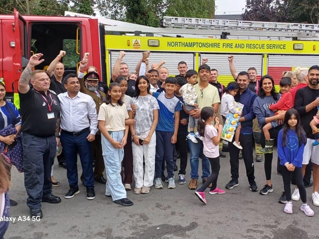 Wellingborough Hindus attend fire station open day for Raksha Bandhan celebrations