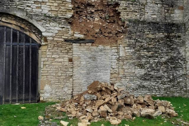 The collapse of Chichele College stonework was the first time that the wall had fallen down in 600 years.