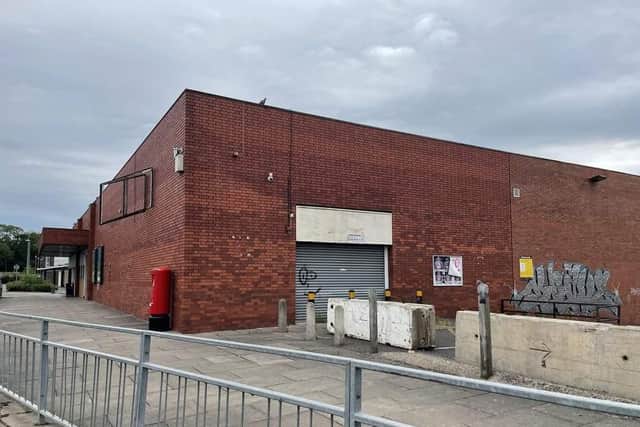 The derelict Corby Co-op building