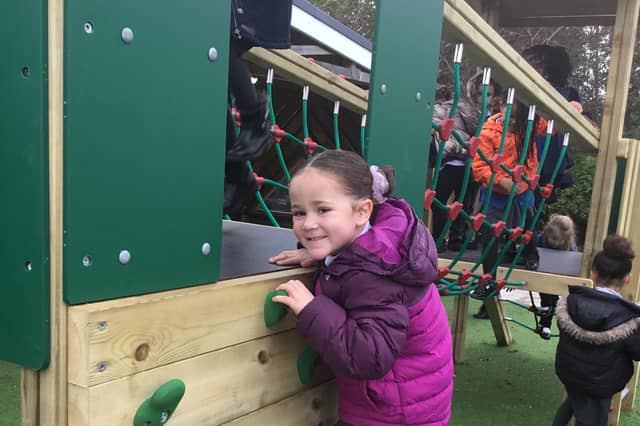 Oakway Academy's new climbing wall