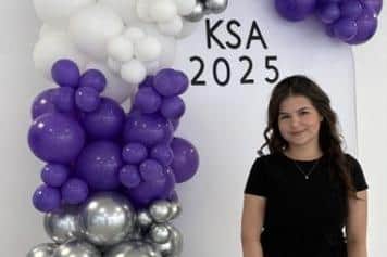 Bethany Mead with her A Level results