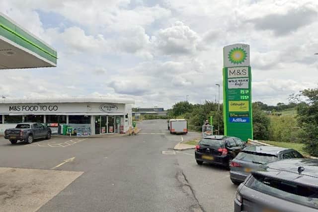 Staff at the BP Garage on the A14 eastbound phoned police after the BMW driver appeared intoxicated. Image: Google