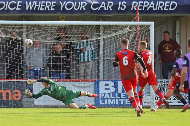 Harrison Foulkes produced a brilliant first-half save to tip Cedric Main's shot onto the crossbar
