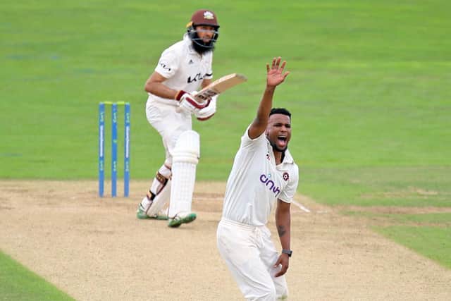Lizaad Williams appeals for a decision against Hashim Amla (Picture: Peter Short)
