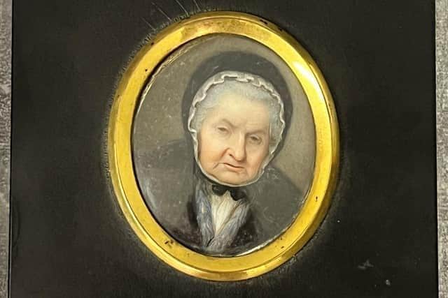 The miniature portrait, measuring 4.7 x 4cm, sold for £682 on Tuesday