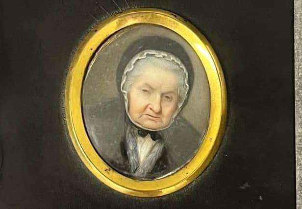 The miniature portrait, measuring 4.7 x 4cm, sold for £682 on Tuesday