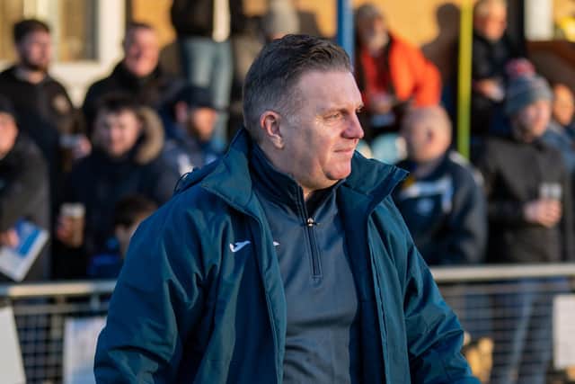AFC Rushden & Diamonds manager Chris Nunn. Picture by Hawkins Images