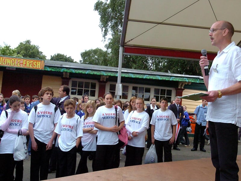 Organiser Jonathan Banks addresses the crowds