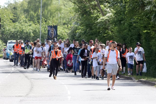 Wellingborough,  community group Off the Streets NN organised the march from the Queensway estate on Saturday (May 14)